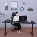 Elite Pro Series 71" x 33" Standing Desk with Black Frame - Black Top