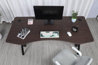 Quattro Series 60" Electric Standing Desk with Curved Top