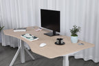 Quattro Series 60" Electric Standing Desk with Curved Top
