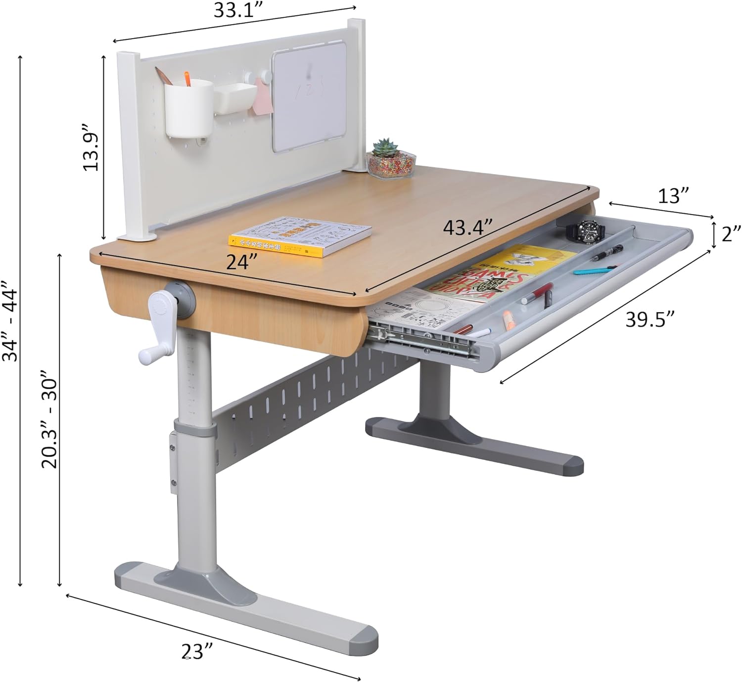 Kaleid Series 43" x 24" Children's Desk/Chair Set