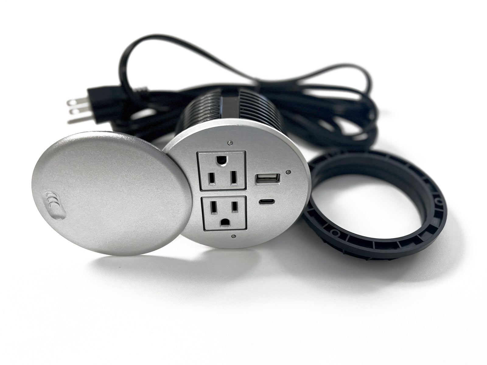 Power Grommet with Cover (Silver)