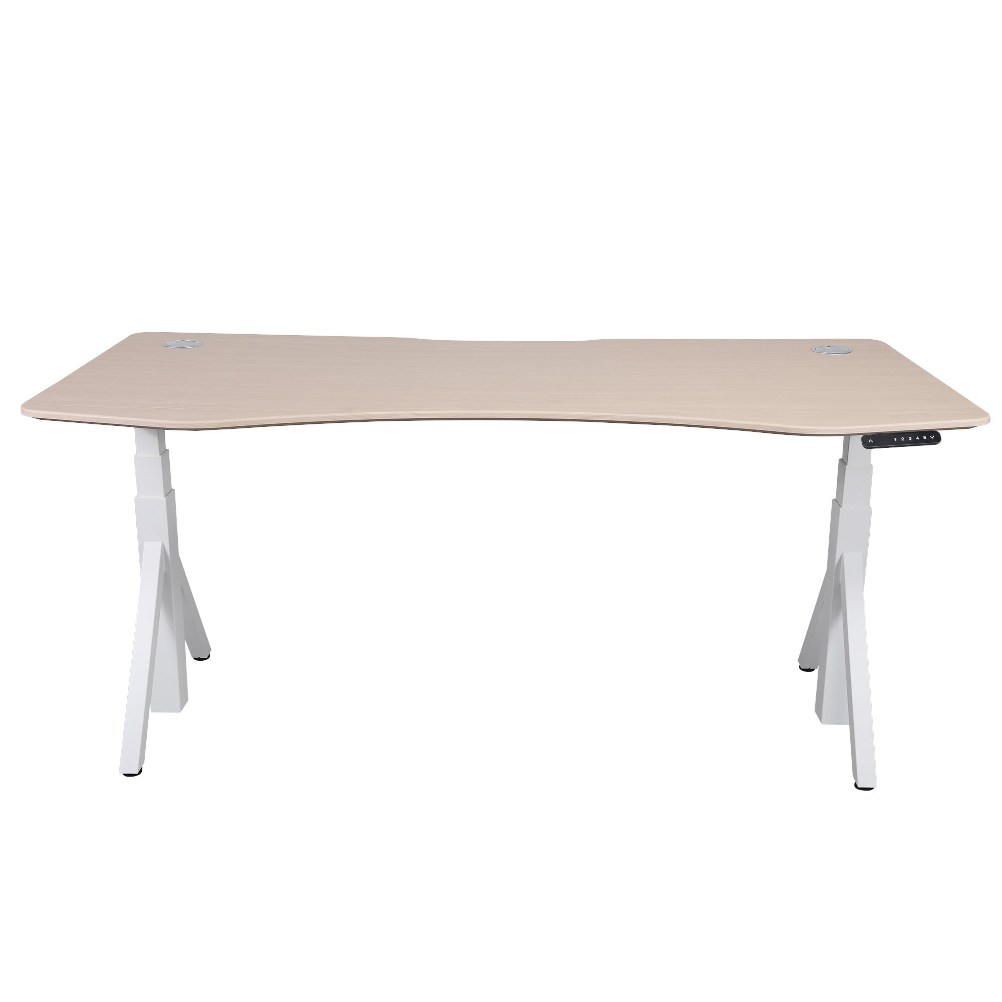 Quattro Series 60" Electric Standing Desk with Curved Top
