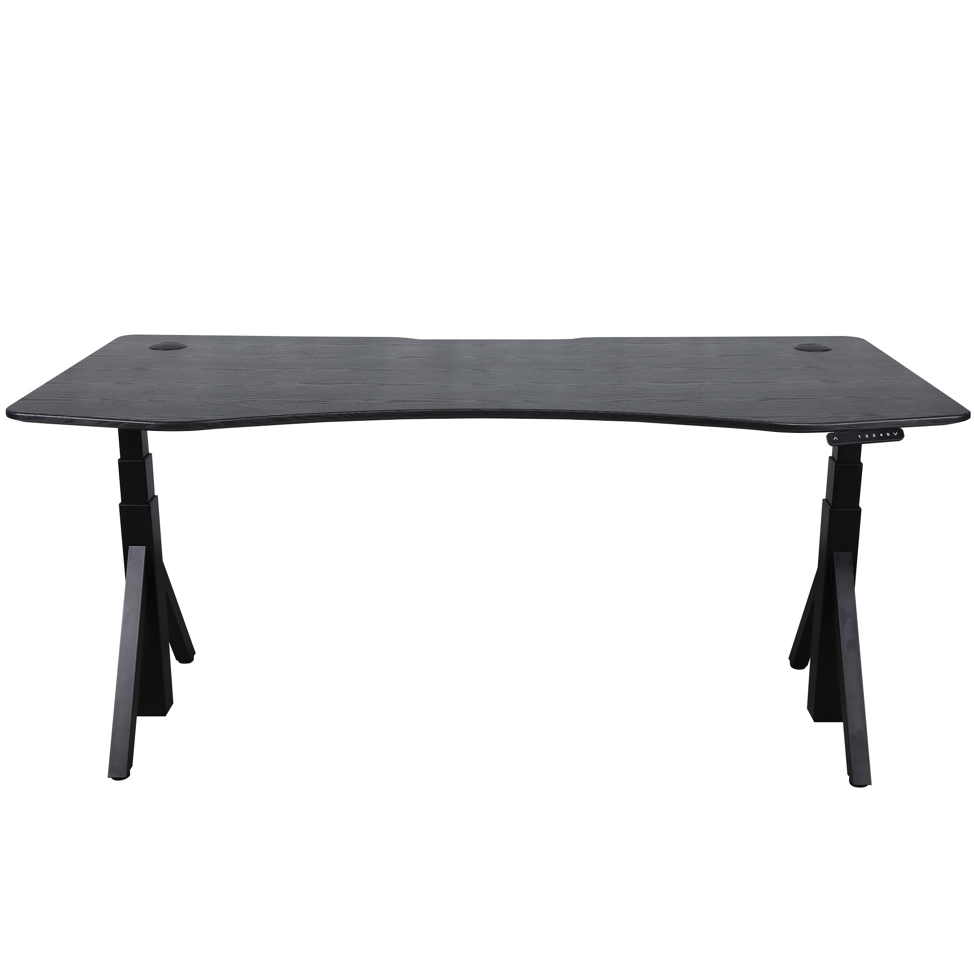 Quattro Series 60" Electric Standing Desk with Curved Top