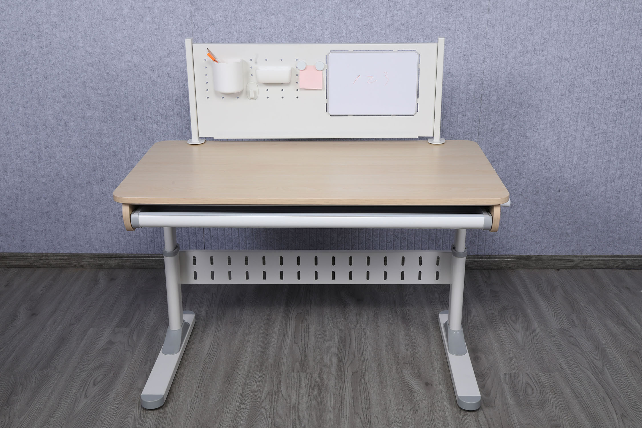 NK Series 43" x 24" Children's Height Adjustable Desk (Beige)