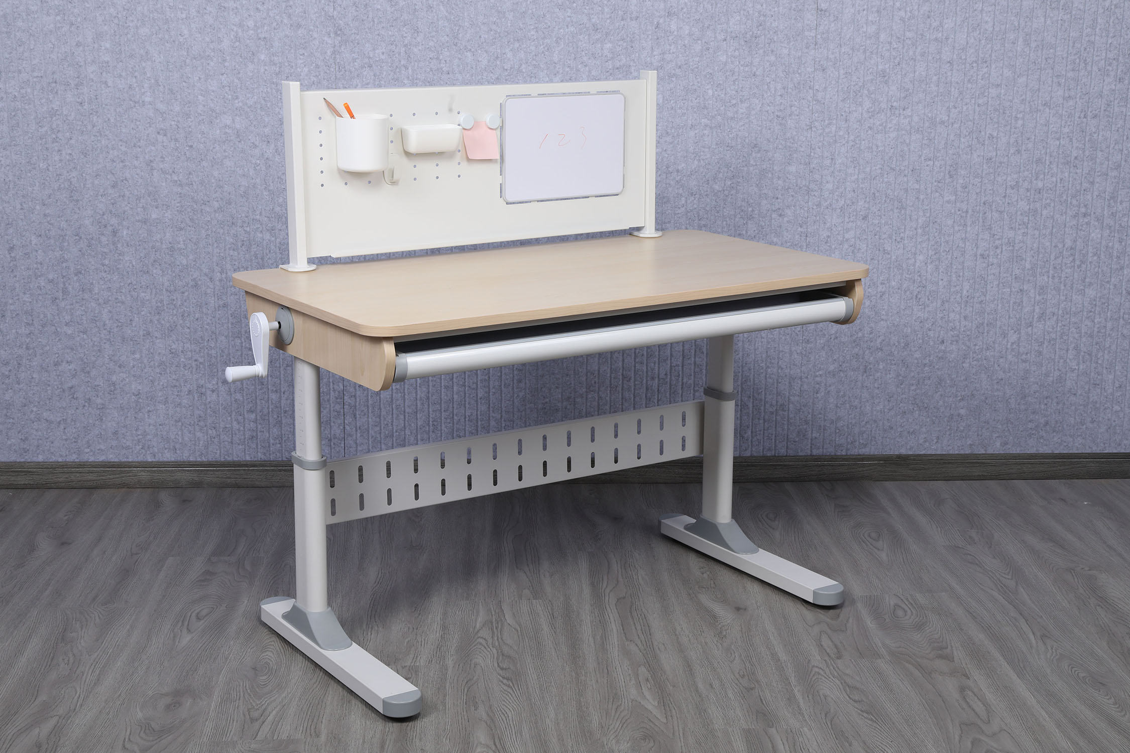 NK Series 43" x 24" Children's Height Adjustable Desk (Beige)