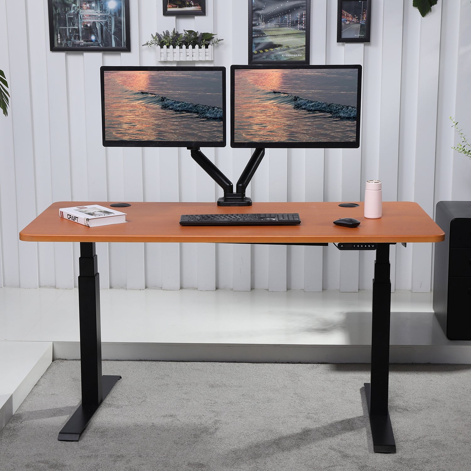 K Series 60" Standing Desk with Rectangular Top