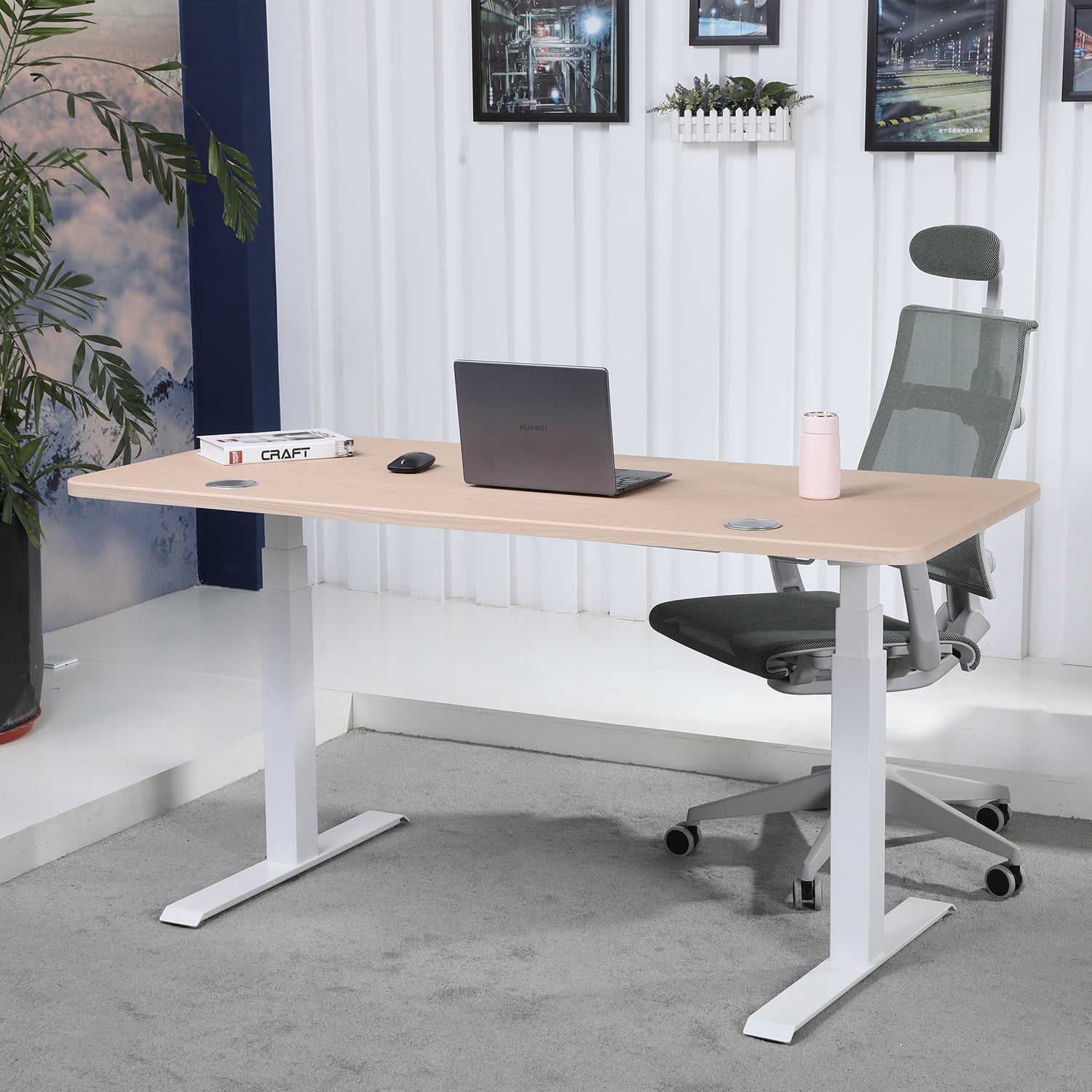 K Series 60" Standing Desk with Rectangular Top