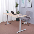 Elite Pro Series 60" x 27" Standing Desk with Off-White Frame