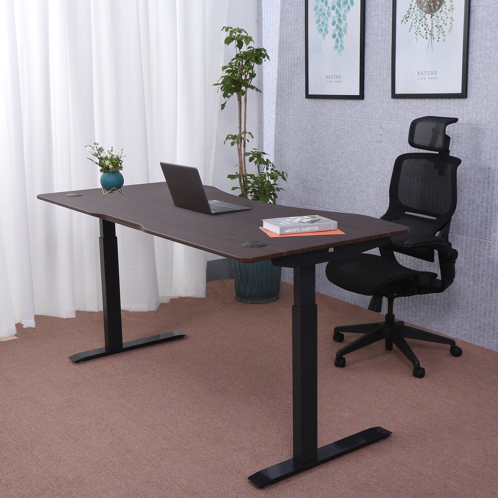 Elite Pro Series 60" x 27" Standing Desk with Black Frame