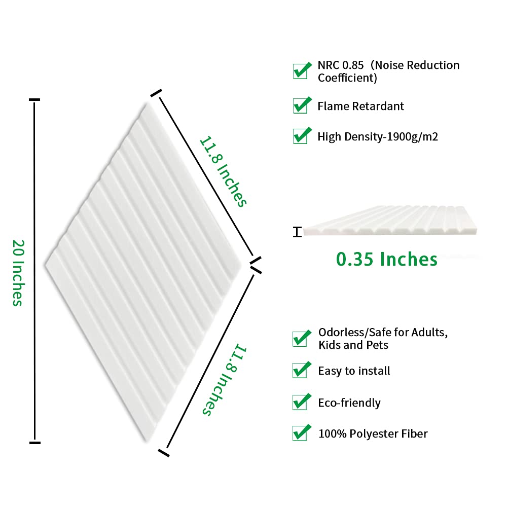 Artsonic Diamond Acoustic Sound Absorbing Panel 20'' X 12'' X 0.4''