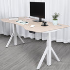 Quattro Series 60" Electric Standing Desk with Curved Top