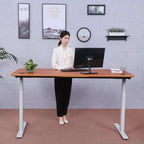 Elite Pro Series 60" x 27" Standing Desk with Off-White Frame