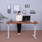 Elite Pro Series 71" x 33" Standing Desk with Off-White Frame