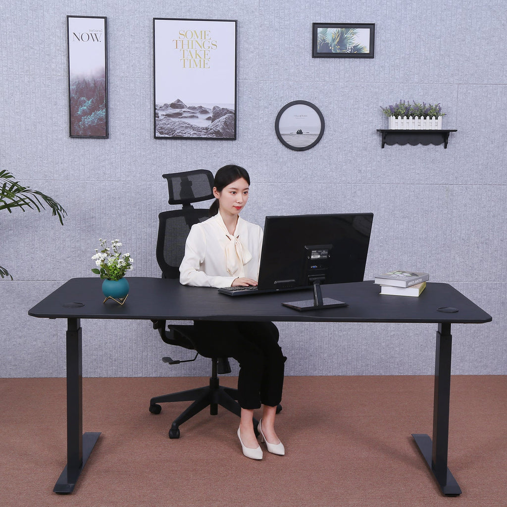 Elite Pro Series 71" x 33" Standing Desk with Black Frame