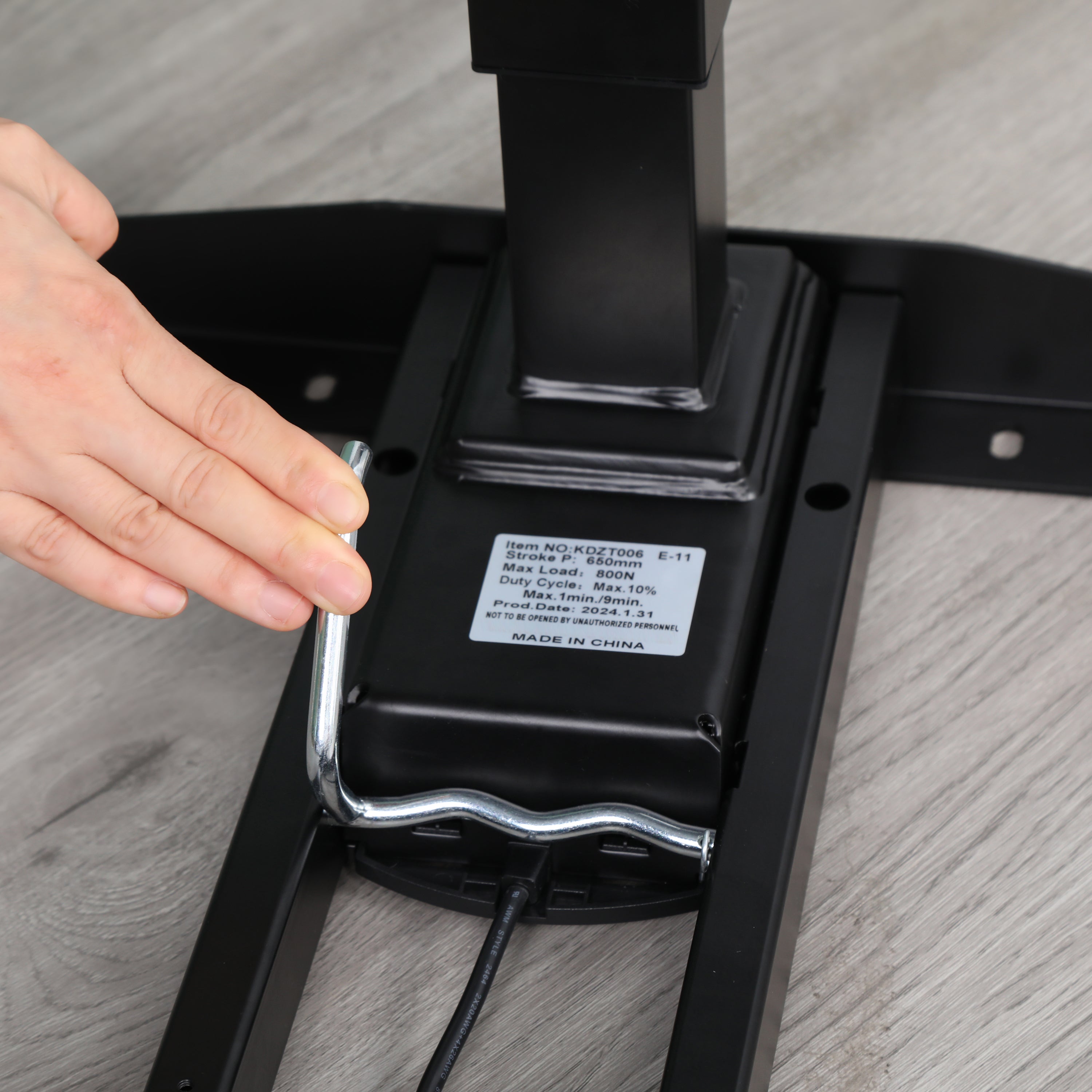 K Series 71" Standing Desk with Curved Top