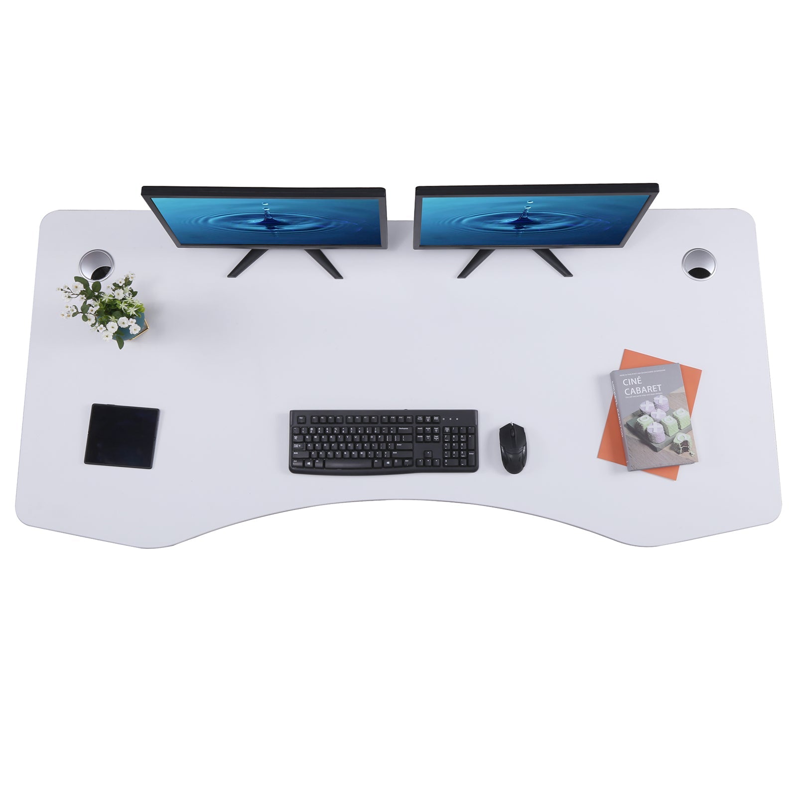 Elite Pro Series 71" x 33" Standing Desk with Off-White Frame