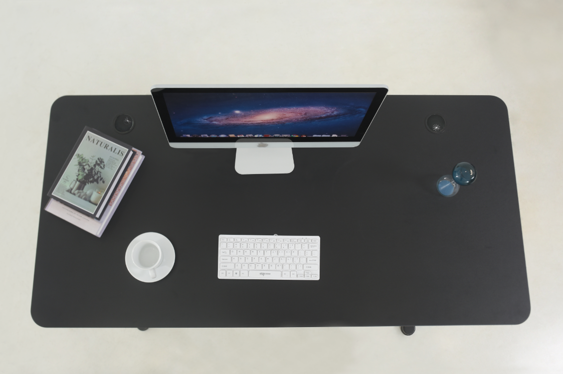 Pneumatic 55 x 27" Stand Desk with Rectangular Top
