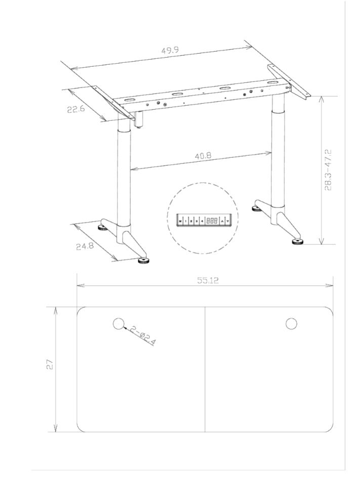 Vortex 55" Series M Edition Standing Desk