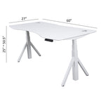Quattro Series 60" Electric Standing Desk with Curved Top