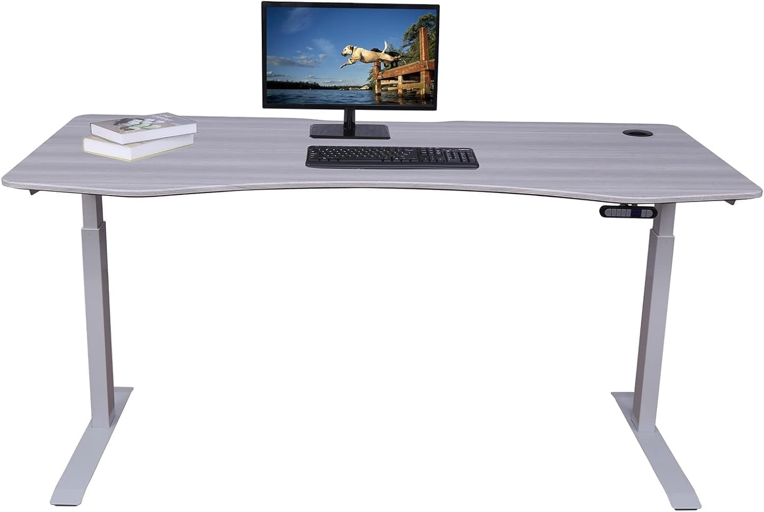 Elite Pro Series 71" x 33" Standing Desk with Off-White Frame