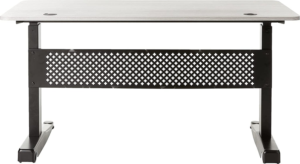 Pneumatic 55 x 27" Stand Desk with Rectangular Top