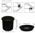 UL Certified Desktop Power Grommet with 2xAC Outlet, 2xUSB Charging Ports