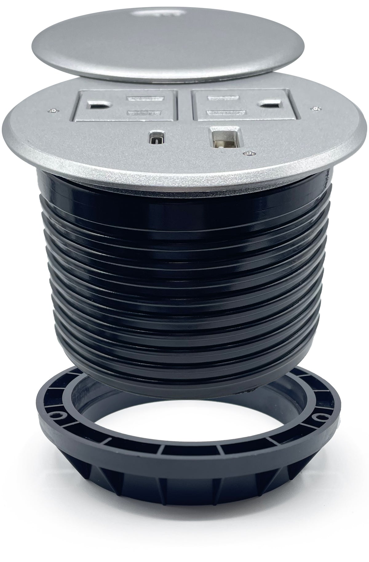 Power Grommet with Cover (Silver)