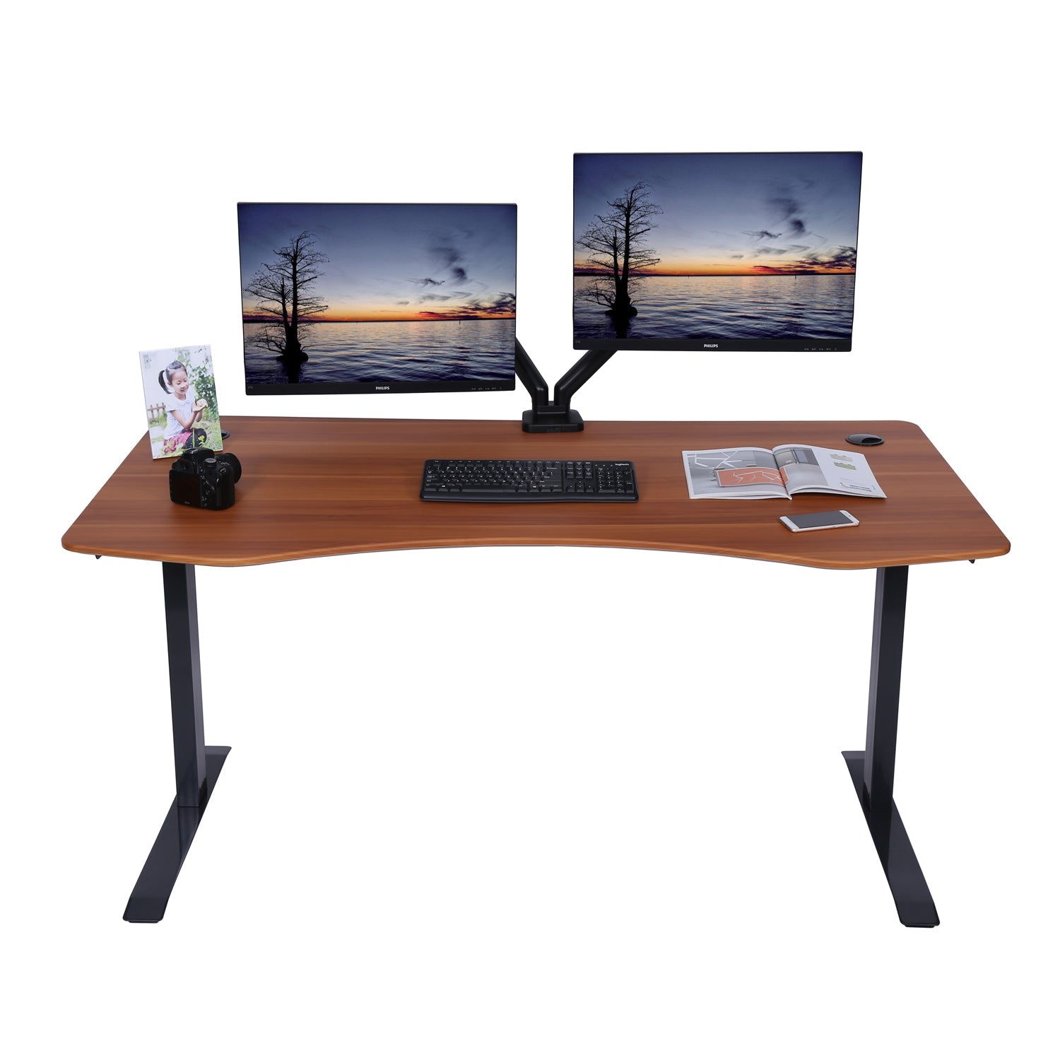 Elite Pro Series 60" x 27" Standing Desk with Black Frame