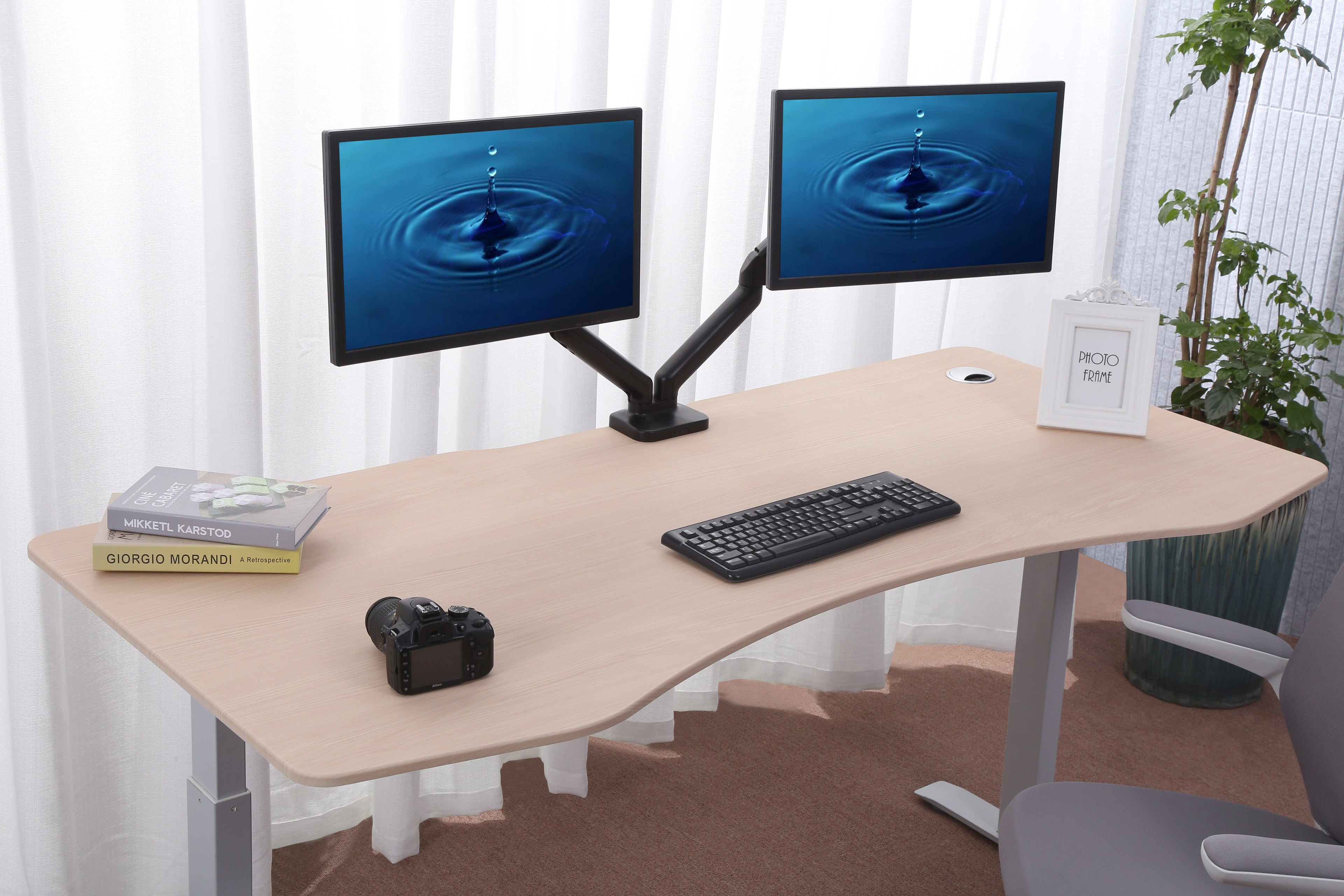 Elite Pro Series 71" x 33" Standing Desk with Off-White Frame