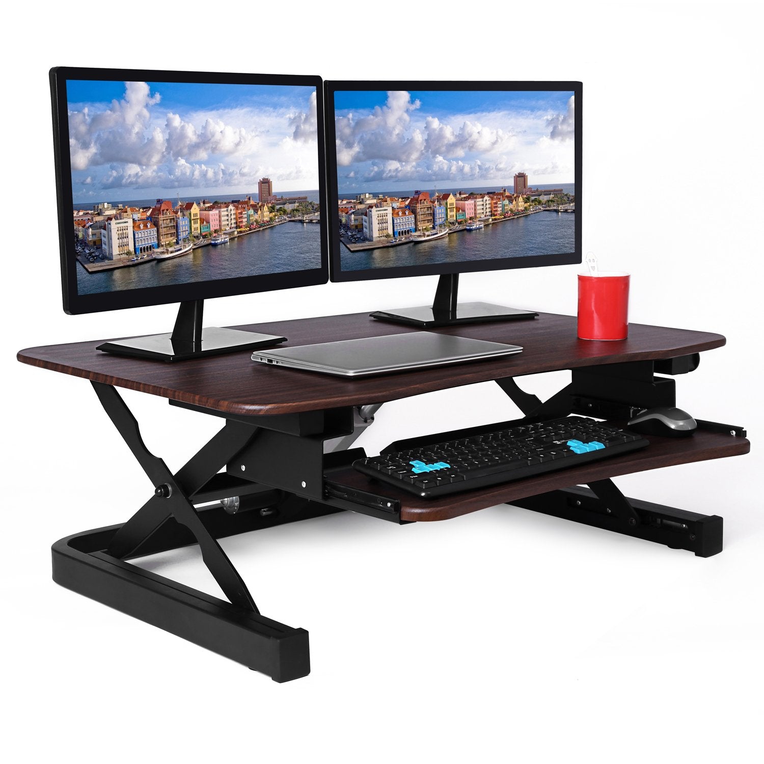 ZT Series 36 x 24 Electric Desk Converter - Black