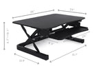 ZT Series 36 x 24 Electric Desk Converter - Black