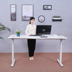 Elite Pro Series 60" x 27" Standing Desk with Off-White Frame