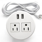 UL Certified Desktop Power Grommet with 2xAC Outlet, 2xUSB Charging Ports