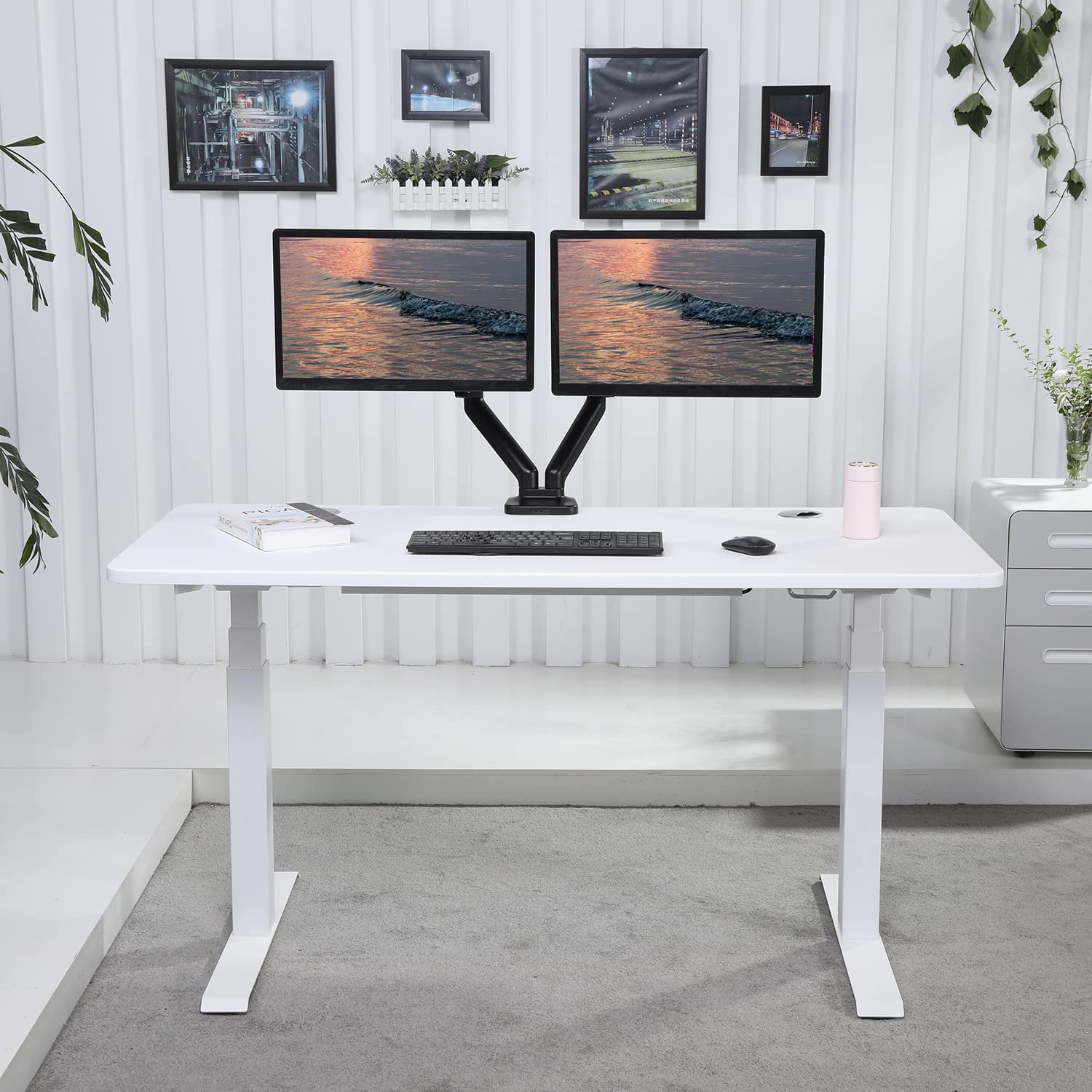 K Series 60" Standing Desk with Rectangular Top